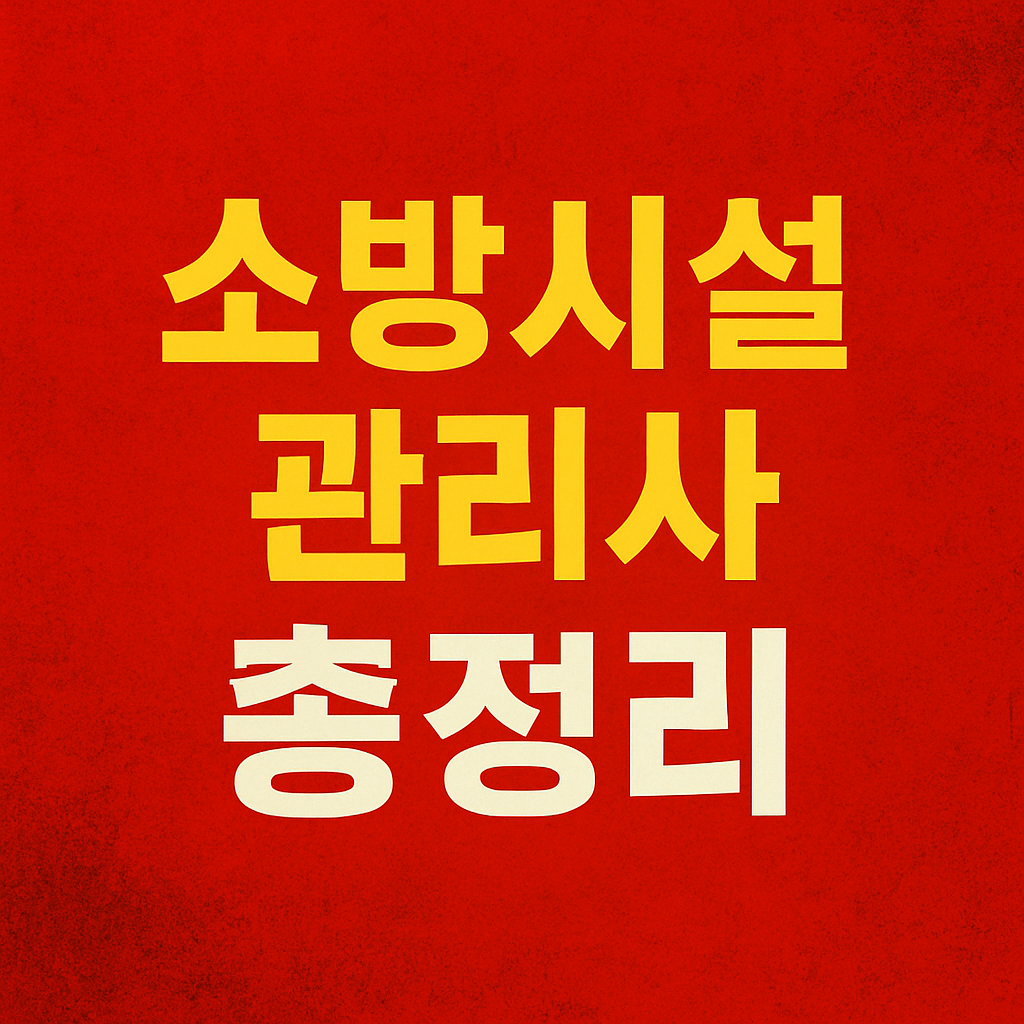 소방시설관리사 응시자격, 연봉, 시험일정, 합격률, 하는일